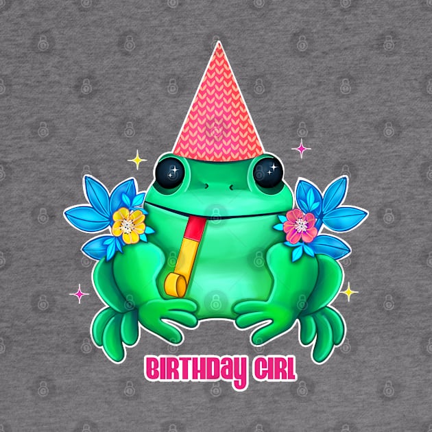 Birthday girl cute frog by Meakm